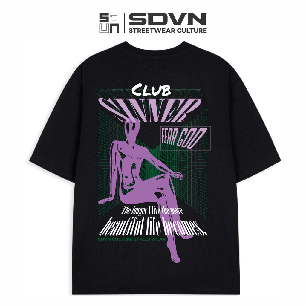 Áo Thun Cotton Unisex Nam Nữ SDVN Club