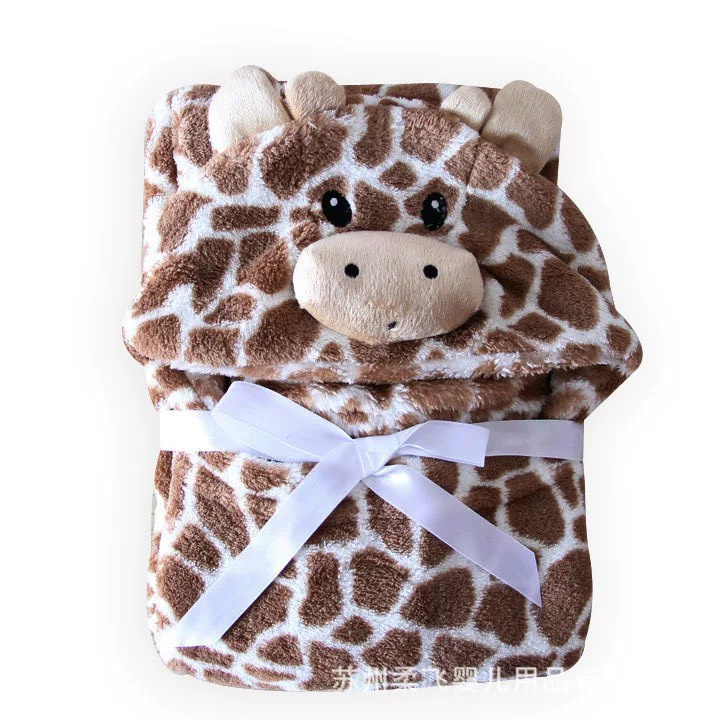 Khăn choàng tắm hình thú kèm mũ xinh xắn cho bé yêu