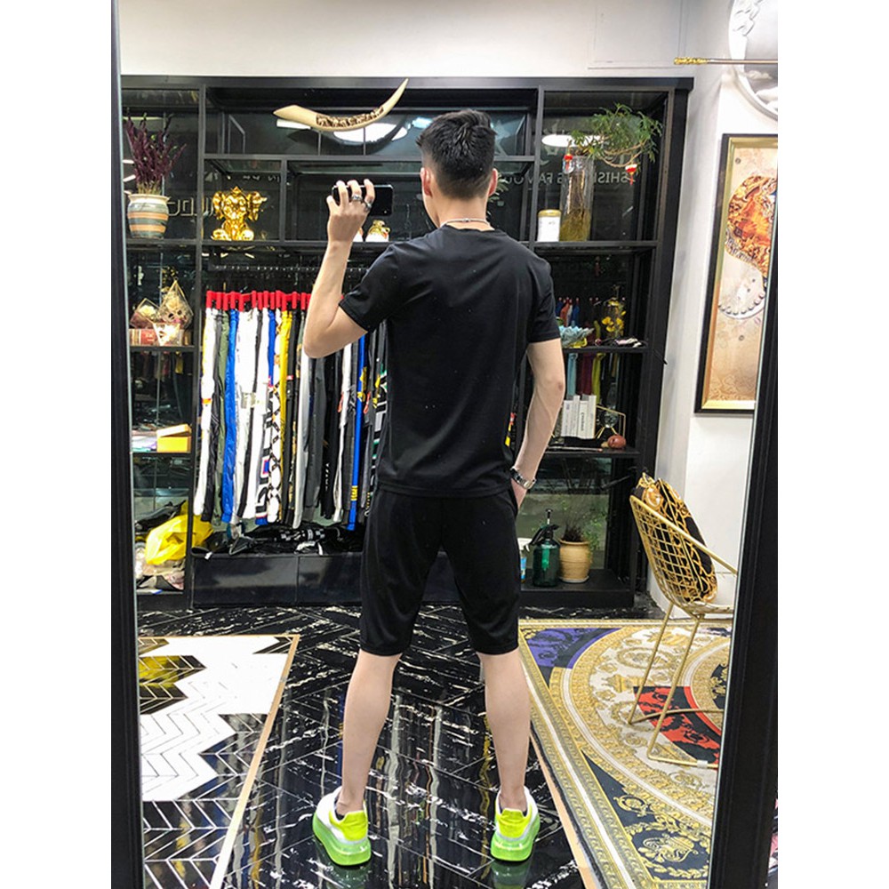 Bộ đồ thể thao nam NY, Bộ Mặc Nhà Thể Thao Nam Mùa Hè chất liệu thun lạnh cao cấp mềm mịn thoáng mát | BigBuy360 - bigbuy360.vn