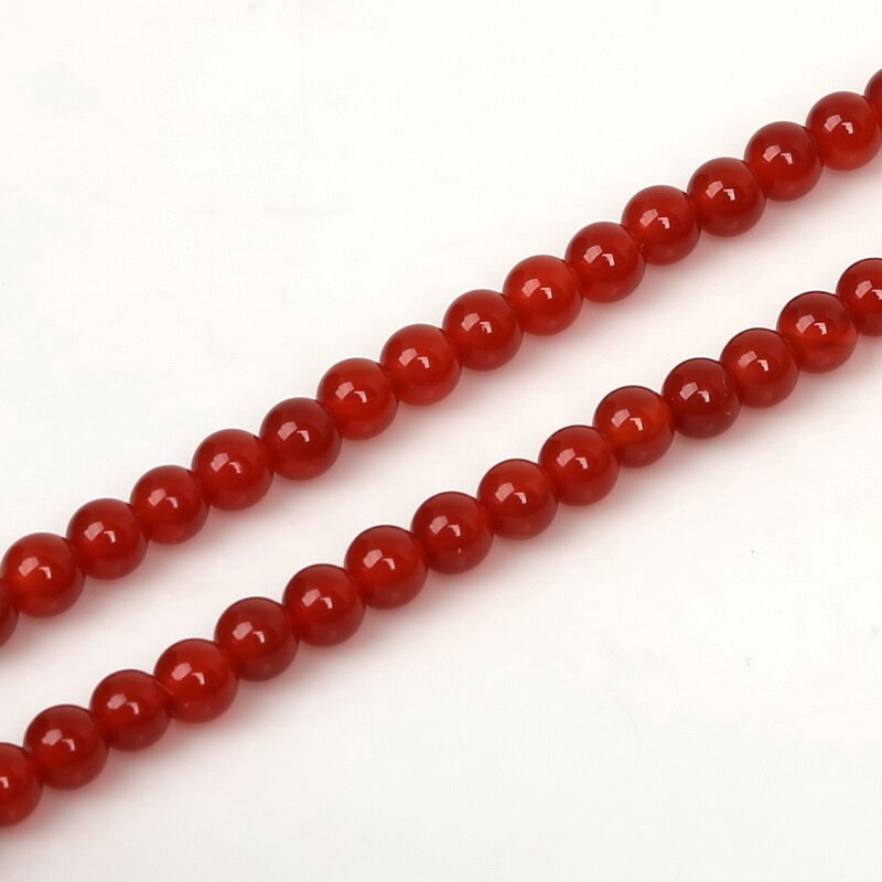 Chuỗi hạt mã não đỏ làm trang sức thủ công cỡ 4/ 6/ 8/ 10/ 12mm