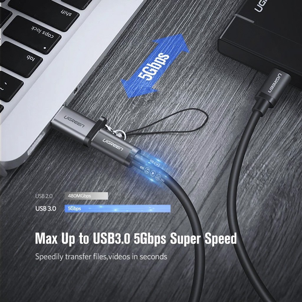 Đầu chuyển USB sang Type-C 3.0 Ugreen 50533 Cho Laptop PC Macbook | USB-A to TypeC converter