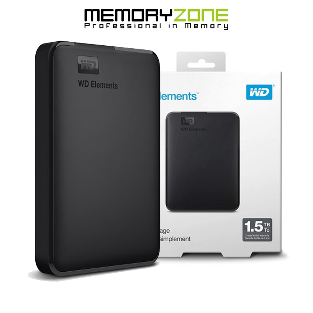▥✁Ổ cứng di động Western Digital Elements 1.5TB WDBU6Y0015BBK-WESN - Bảo hành 2 năm tại WD Việt Nam