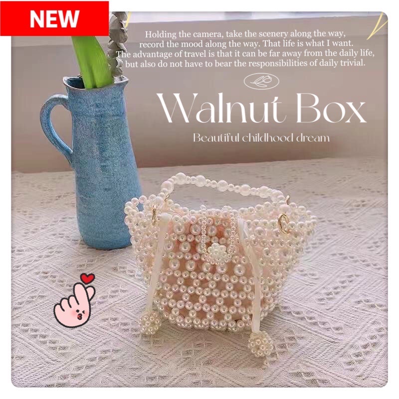 Túi xách nữ đính ngọc trai thời trang