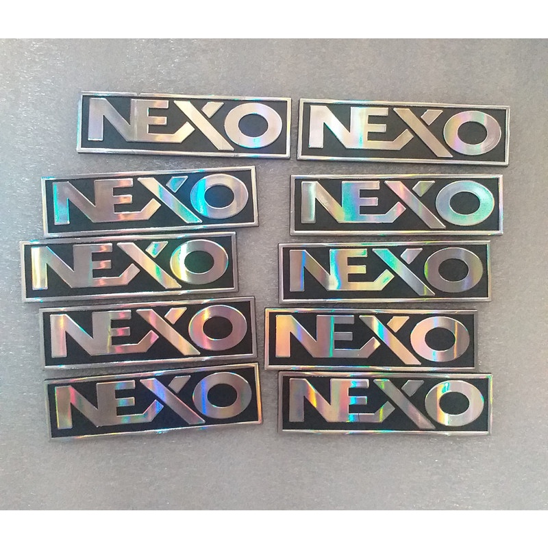 Tem dán thùng loa thương hiệu Nexo nhựa cứng