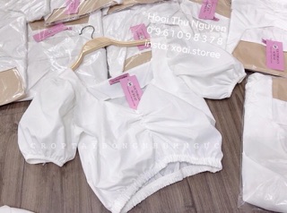 Áo croptop tay bồng
