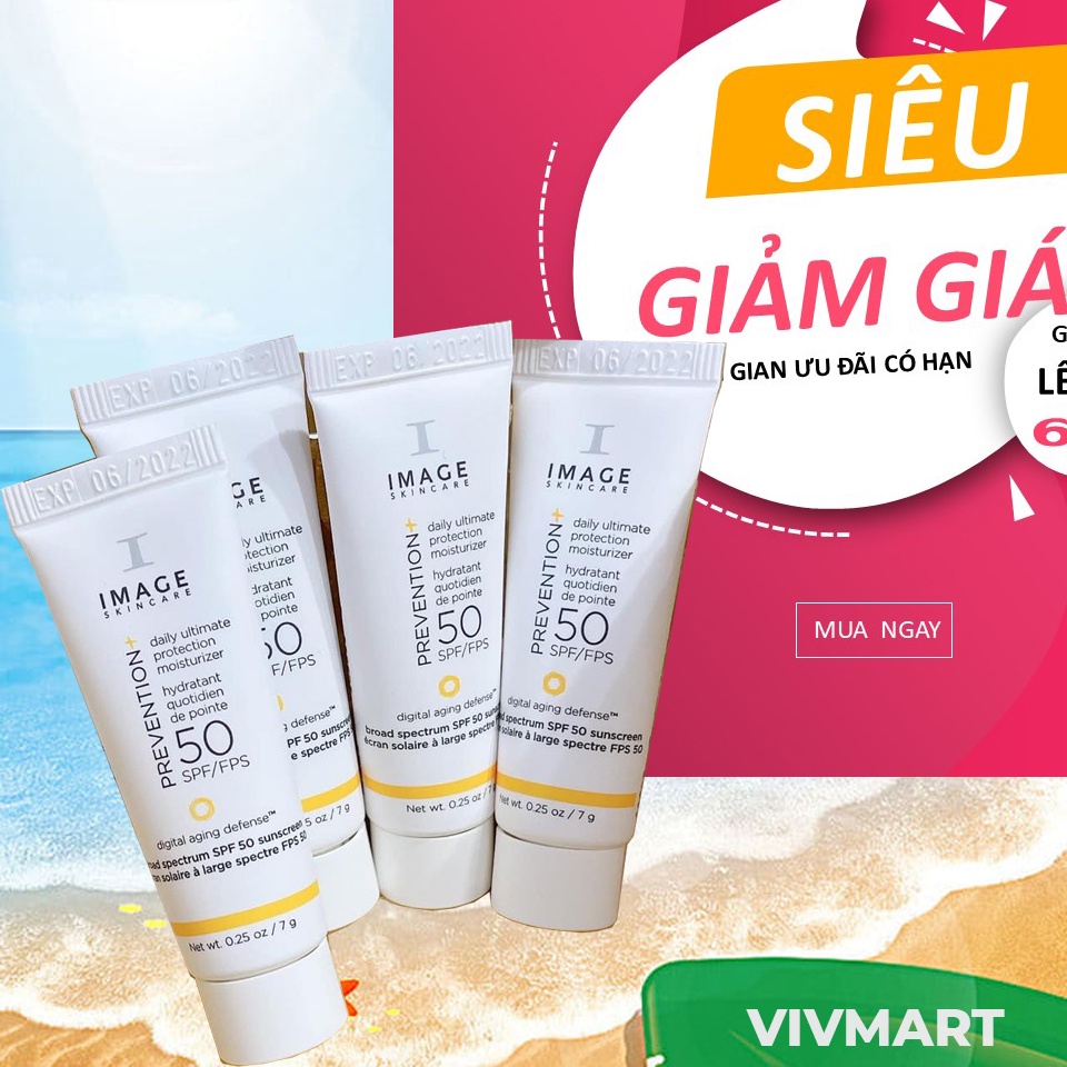 ✅ Kem Chống Nắng Vật Lý IMAGE Skincare Prevention SPF30+32+50+ Cho Da Dầu Nhờn, Da Khô, Da Hỗn Hợp nhạy cảm Mini 7g