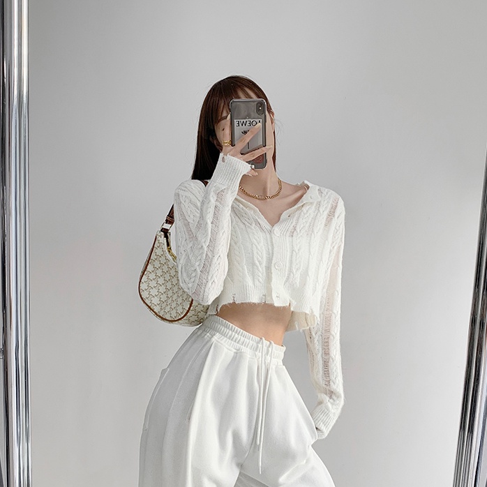 SUXI Áo Khoác Cardigan Dệt Kim Phong Cách Hàn Quốc Xinh Xắn Cho Nữ