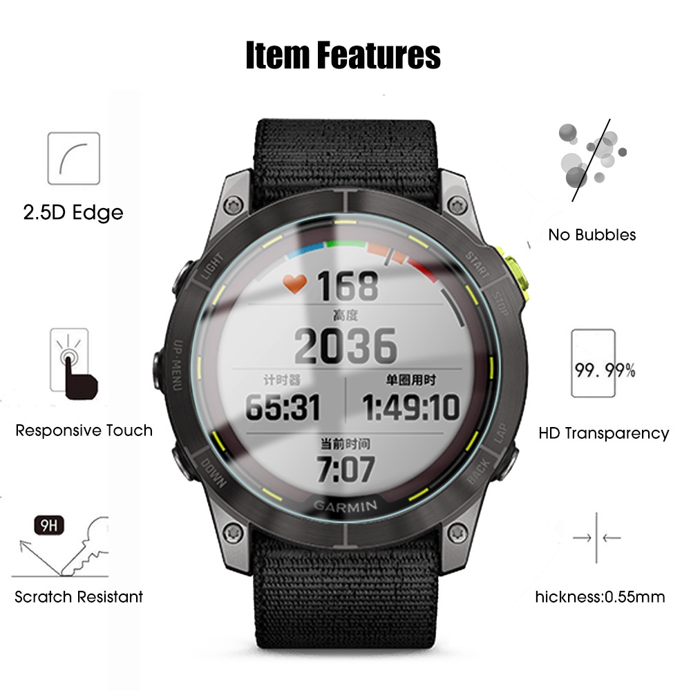 1 Kính Cường Lực 9H Bảo Vệ Màn Hình Chống Trầy Cho Đồng Hồ Thông Minh Garmin Enduro 2