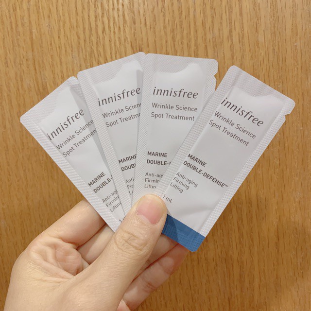 Sample Kem Dưỡng Da Cấp Ẩm, Nâng Cơ, Đàn Hồi, Cải Thiện Nếp Nhăn Innisfree Wrinkle Science Spot Treatment 1ml