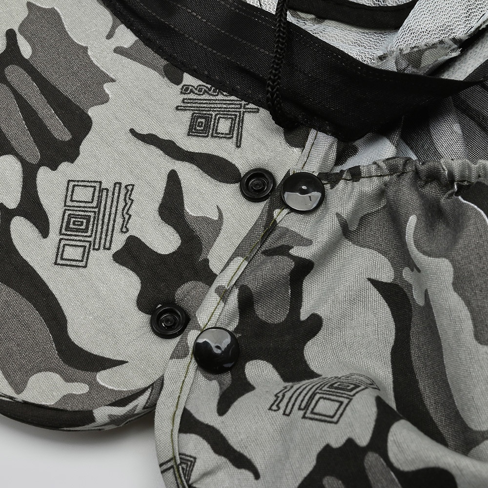 Mũ Rộng Vành Chống Nắng Bằng Vải Cotton Họa Tiết Rằn Ri Thoáng Khí Có Thể Tháo Rời Tiện Dụng Cho Nam Và Nữ