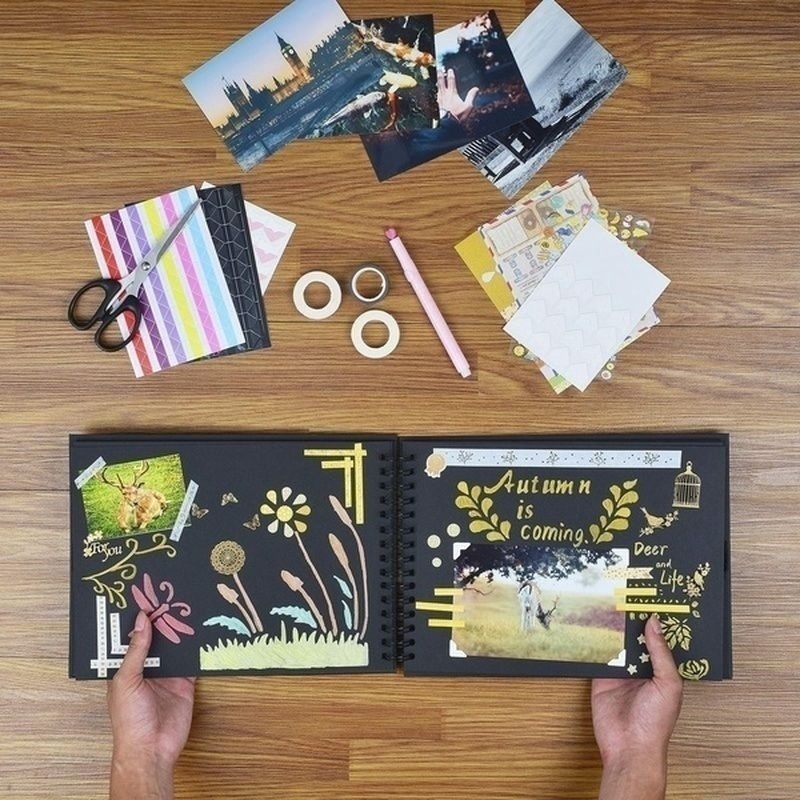 Album đựng ảnh/Cuốn tập ảnh/nhật ký làm bằng giấy bìa cứng phù hợp làm quà cưới/kỷ niệm DIY