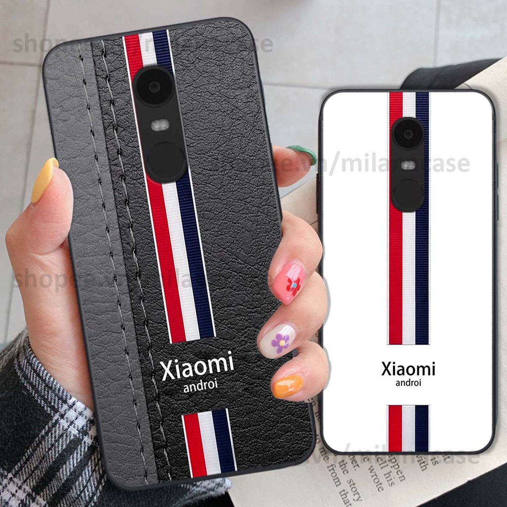 Ốp Xiaomi Redmi Note 4/ Note 4x / Redmi 5 Plus in giả da phong cách thể thao, cá tính, thời trang
