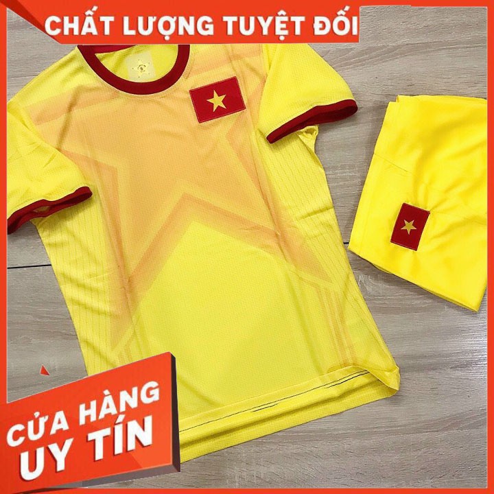 [HÀNG SUPPER THÁI] Bộ Áo bóng đá việt nam vàngThailand chuẩn thi đấu 100%. mùa mới 2021 - 2022