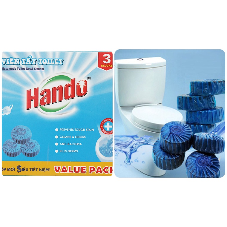 viên tẩy bồn cầu , viên thả bồn cầu Gift vỉ 4 viên , vệ sinh toilet