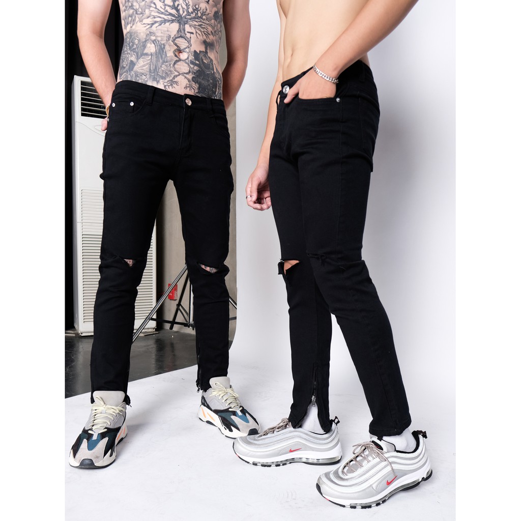 Quần ZOMBIE® Destroyed Zipper In Black | BigBuy360 - bigbuy360.vn