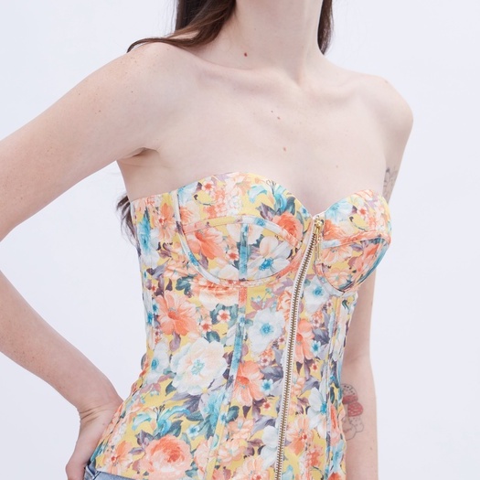 CHITS- Thiết kế corset hoa mở khóa trước