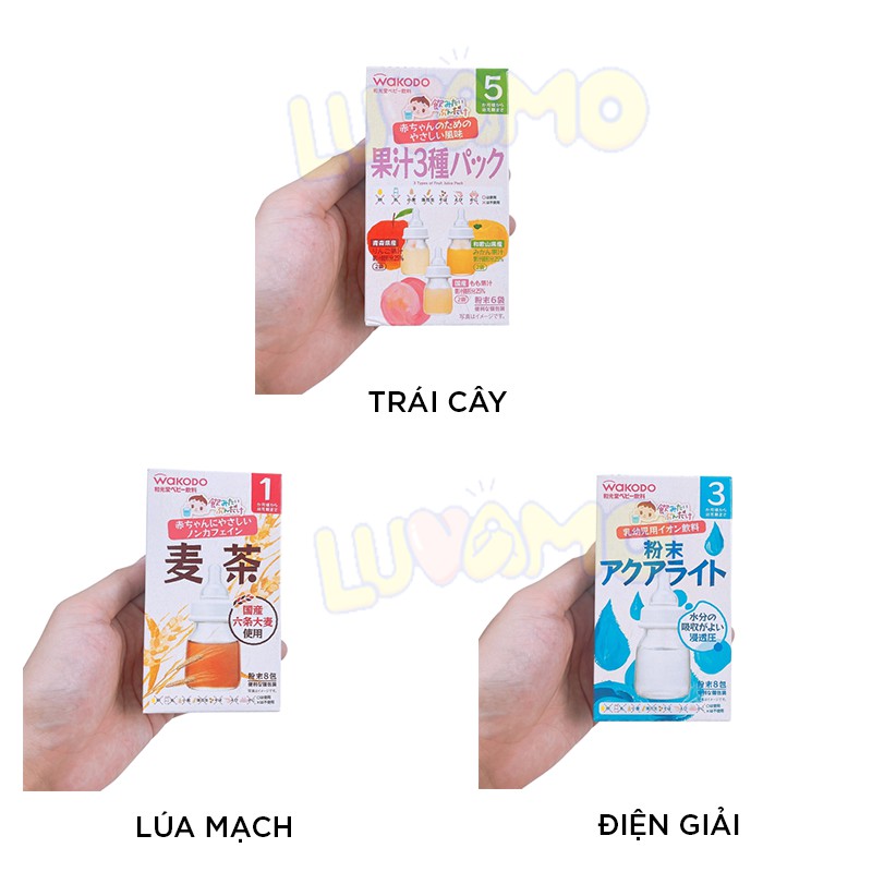 Trà wakodo Nhật Bản cho bé từ 5 tháng tuổi thanh nhiệt bổ dung dưỡng chất luvamo GV09