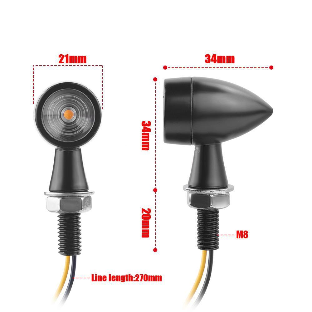 Bộ 2 Đèn Xi Nhan Mini Bằng Kim Loại Chuyên Dụng Cho Xe Mô Tô Kawasaki
