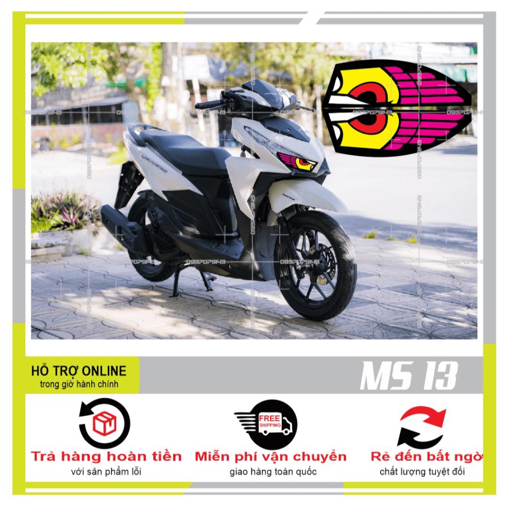 TEM DÁN ĐÈN SƯƠNG MÙ XE VARIO 2017 (DECAL TRONG SUỐT) MS 13 - SHINDECAL2