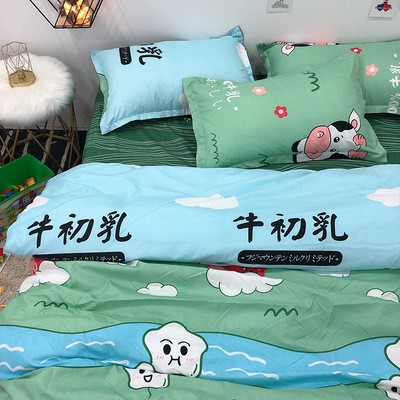 chăn ga💖FREESHIP💖bộ chăn ga 3 món họa tiết chú bò lục lạc CHANGALLU1 set bao gồm 1 chăn 1 ga 2 gối 1 gối ôm | BigBuy360 - bigbuy360.vn