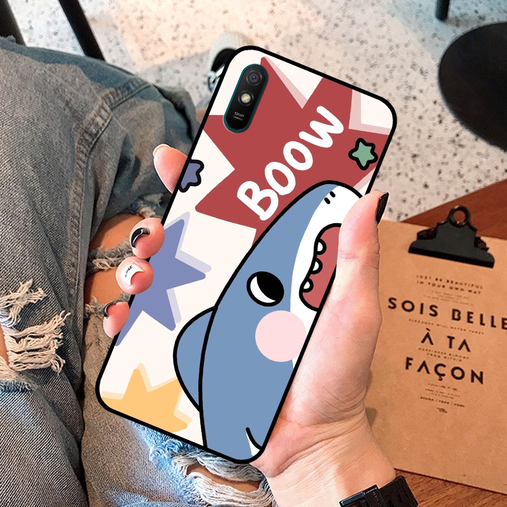 Ốp Xiaomi Redmi 9A in hình cá mập, khủng long dễ thương, cute (T01 - T06)