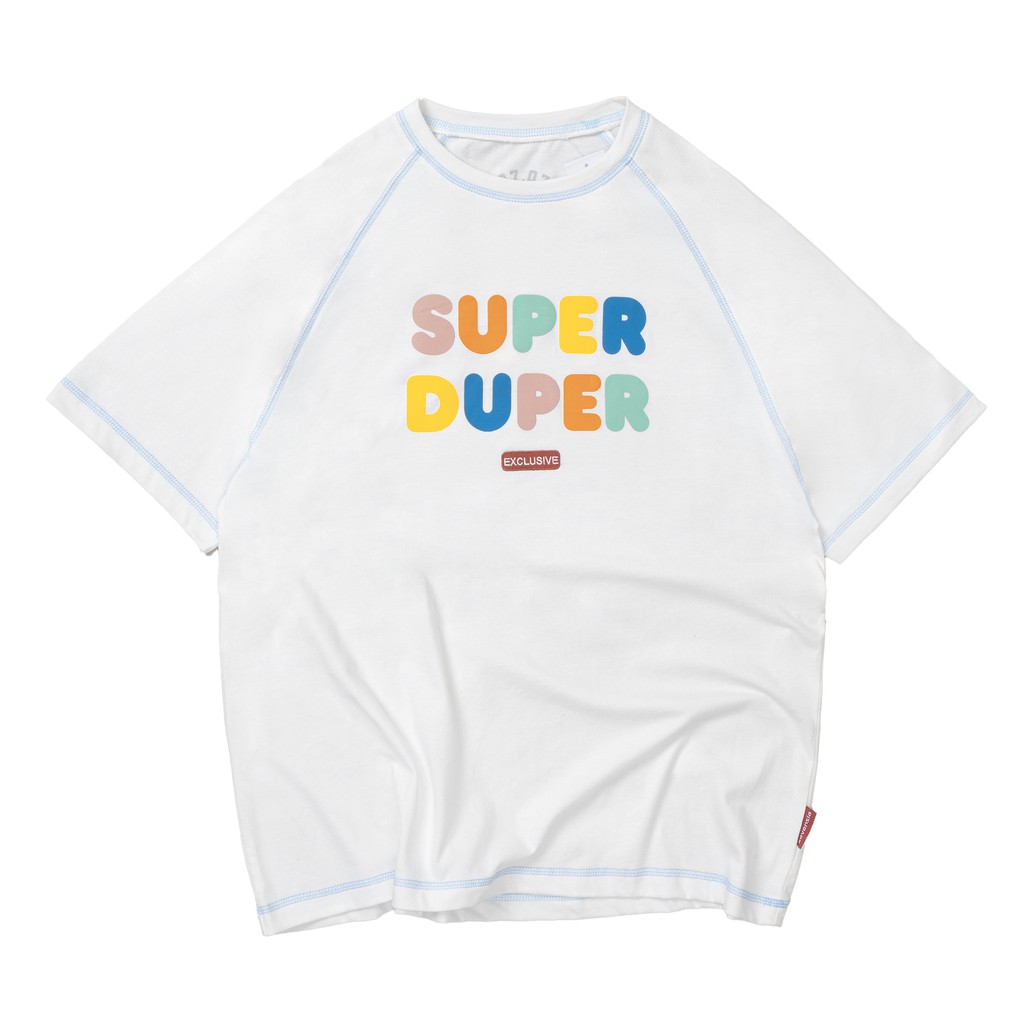 Áo thun &quot;Super Duper&quot; tay raglan