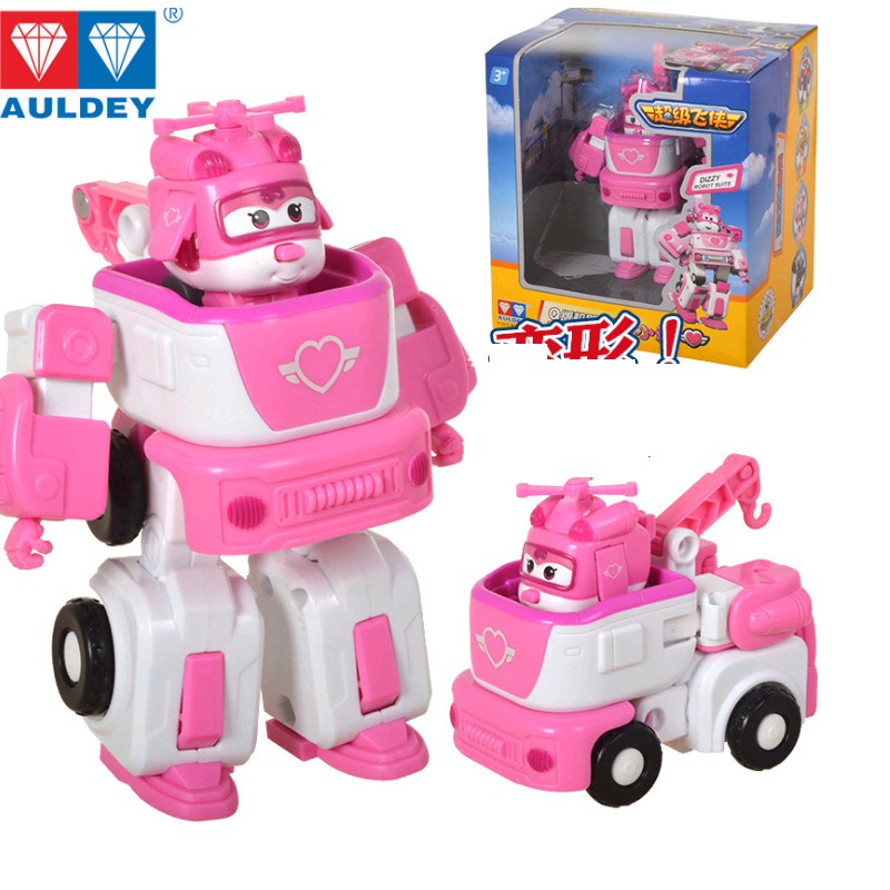 Đồ chơi trẻ em super wings đội bay siêu đẳng robot Dizzy cỡ nhỏ và máy bay mini