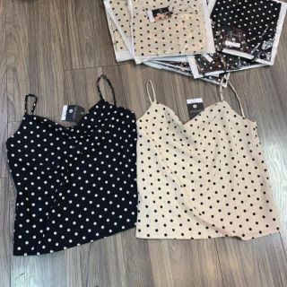 ÁO 2 DÂY CHẤM BI CỔ ĐỔ