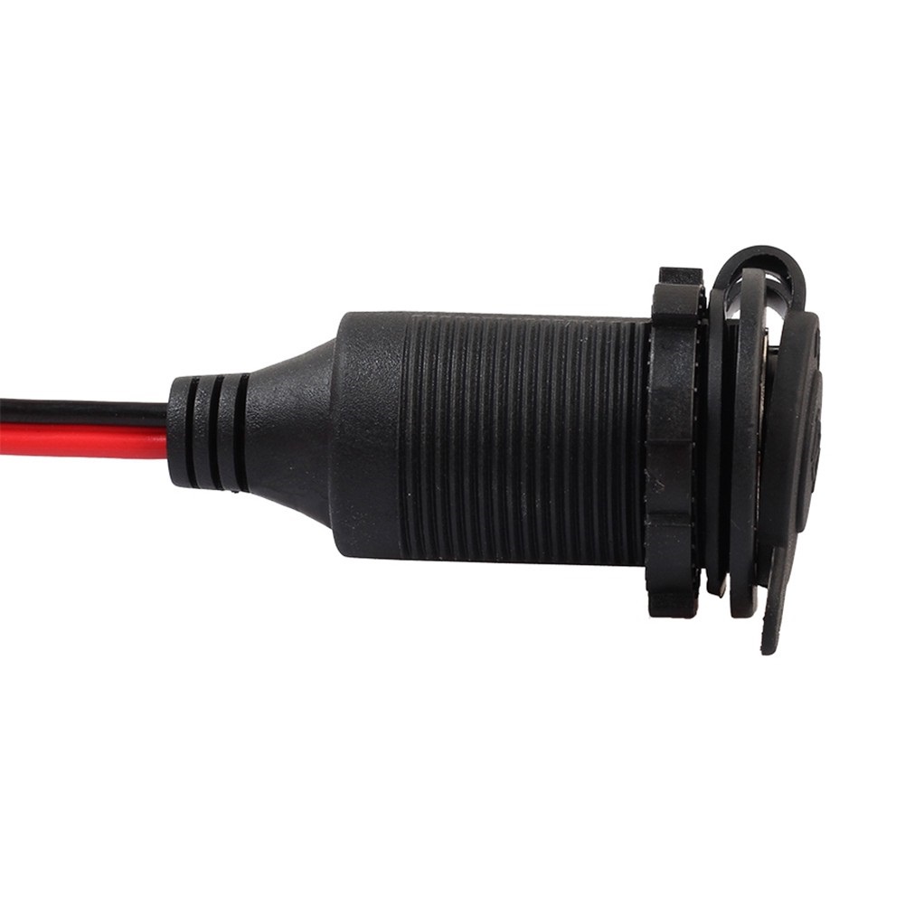 Ổ cắm tẩu sạc nắp đậy 12V - 24V có dây cáp sạc  cho xe hơi, ô tô