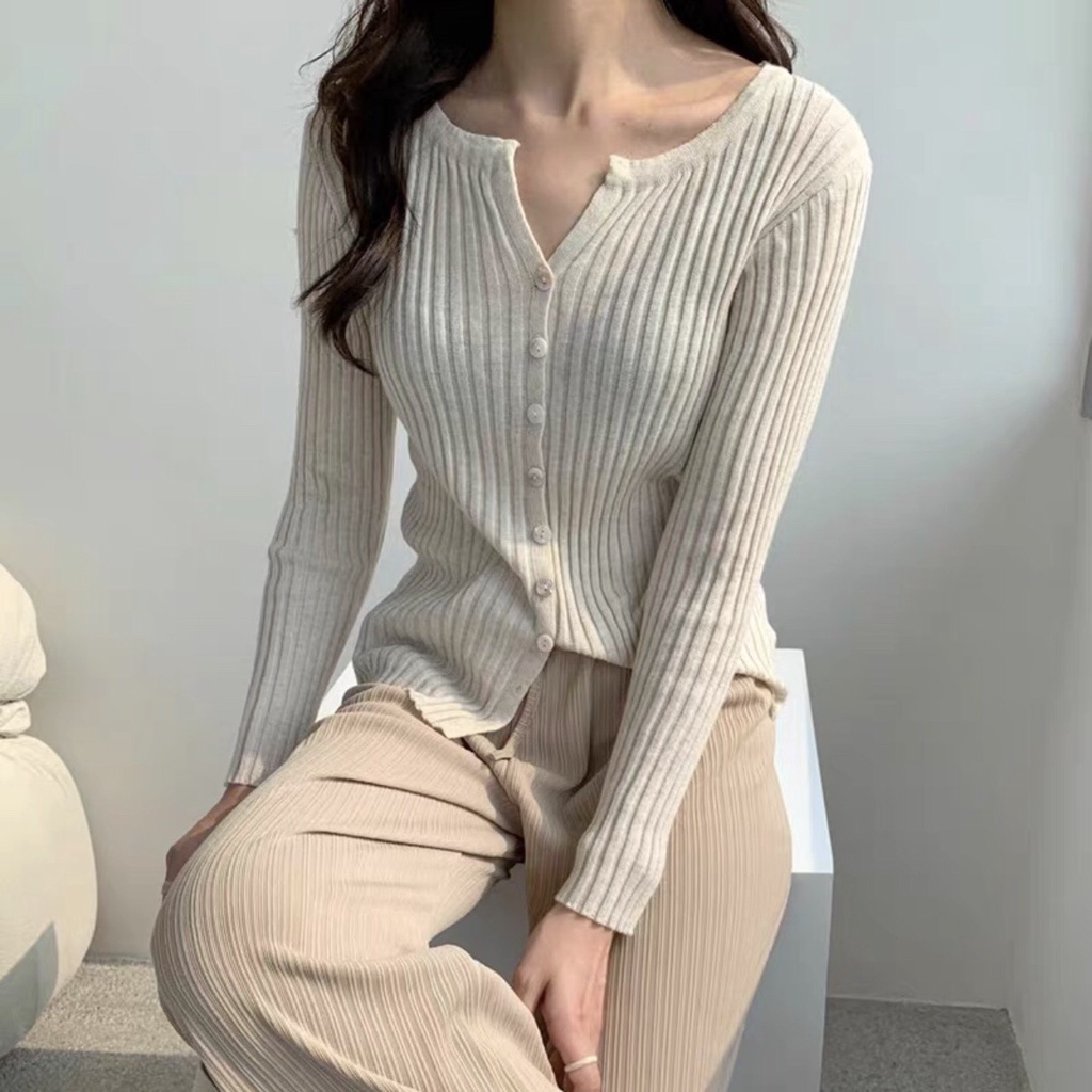 Quần nữ ống suông FM Style lưng cao chất vải tăm phong cách ulzzang Hàn Quốc đi học đi chơi chuẩn form 210707001