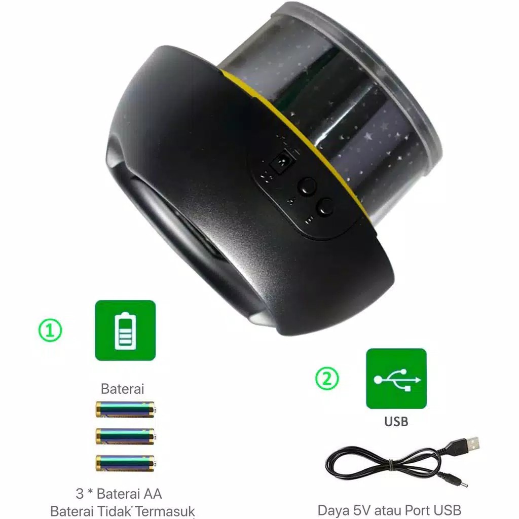 Đèn chiếu bầu trời sao lãng mạn kèm 5 tấm phim họa tiết