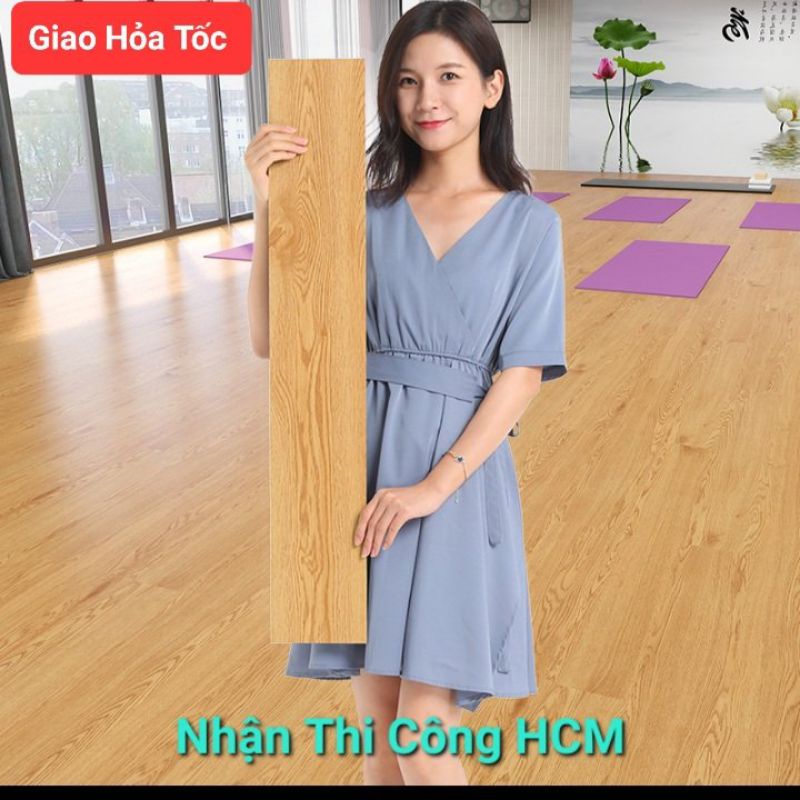 Tấm Sàn Nhựa Giả Gỗ Sẵn Keo, Kích Thước 45,5x15,4cm - Dày 2 ly Cao Cấp