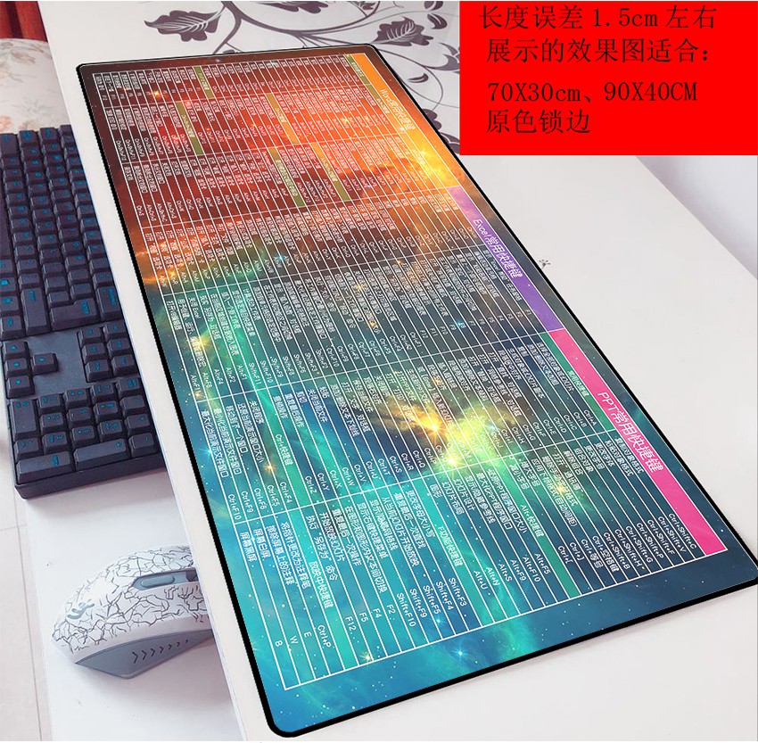 ♜☸♨ps cad ppt excel shortcut key mouse pad Photoshop commonly used non-slip oversized 90x40 office mat