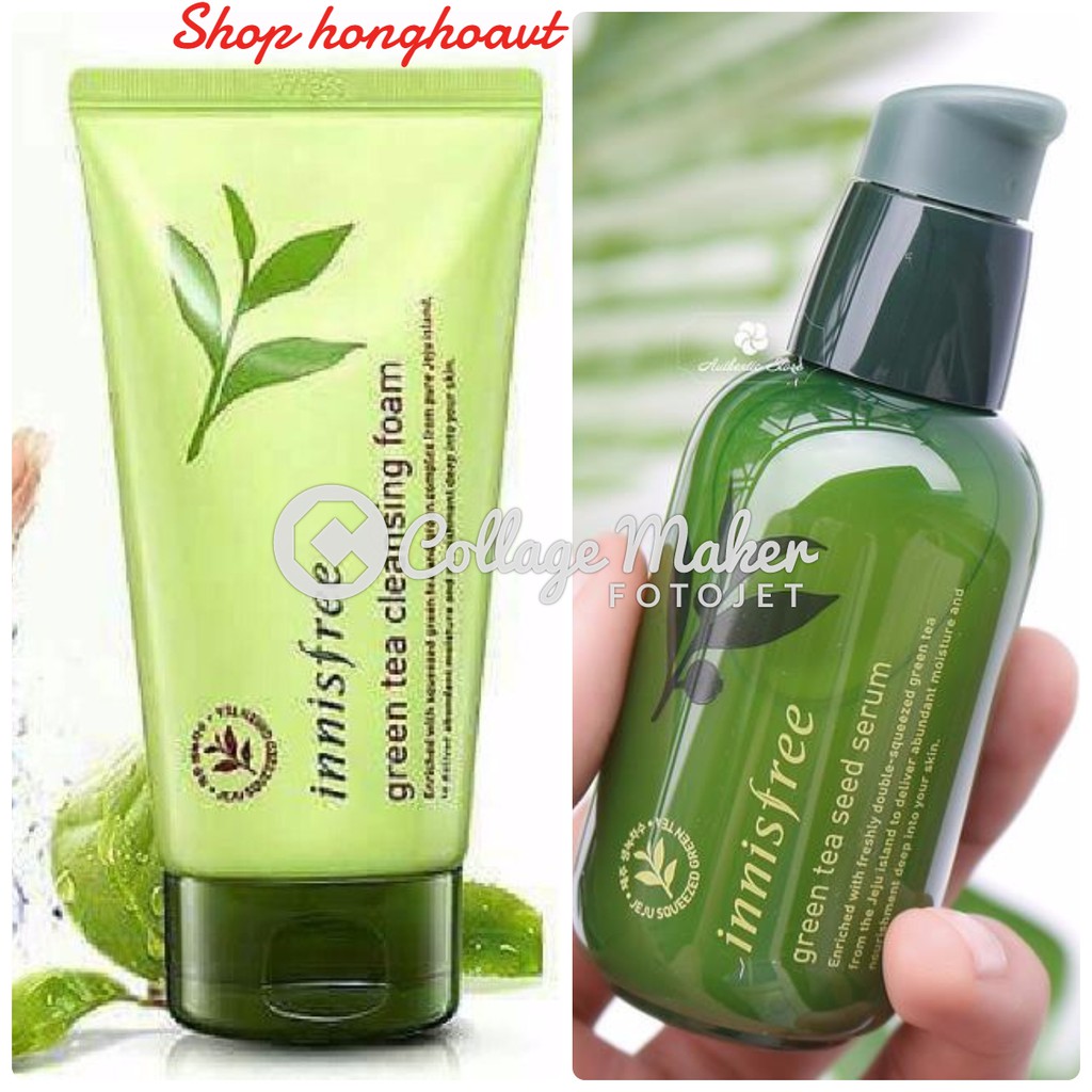 Combo Serum innisfree (80ml) + Sữa Rửa Mặt Trà Xanh Innisfree Hàn Quốc (150ml)