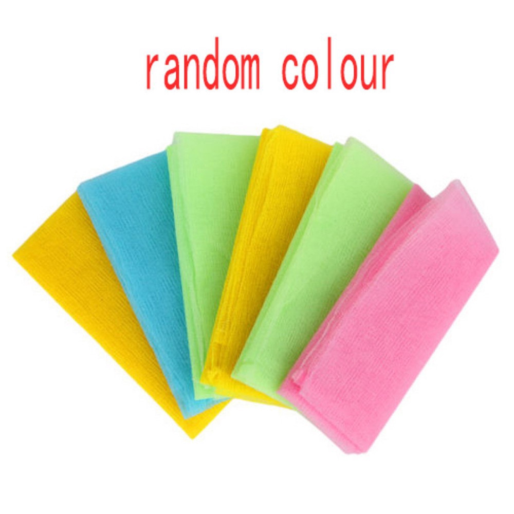 Bộ 1/3/5 khăn tắm nhiều màu sắc chất liệu nylon phù hợp để tẩy tế bào chết kích thước 90 x 30cm