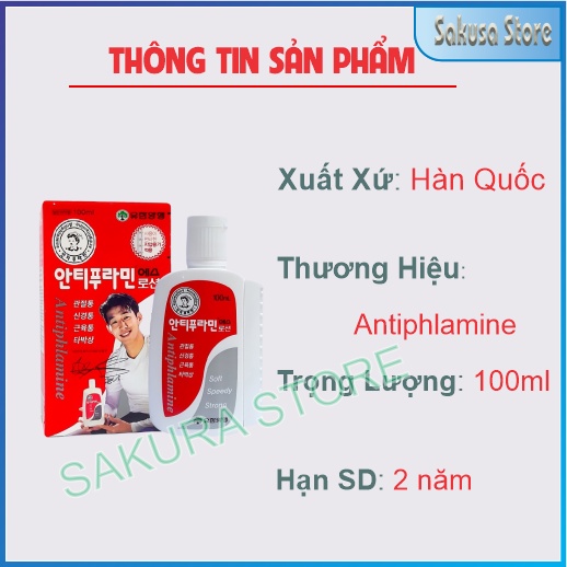 Dầu nóng xoa bóp Antiphlamine 100ml Hàn Quốc giảm đau hiệu quả