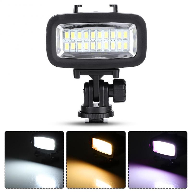 Đèn led 20 bóng đi lặn chuyên dụng chống thấm nước và giá gắn đèn cho gopro 40m kèm phụ kiện