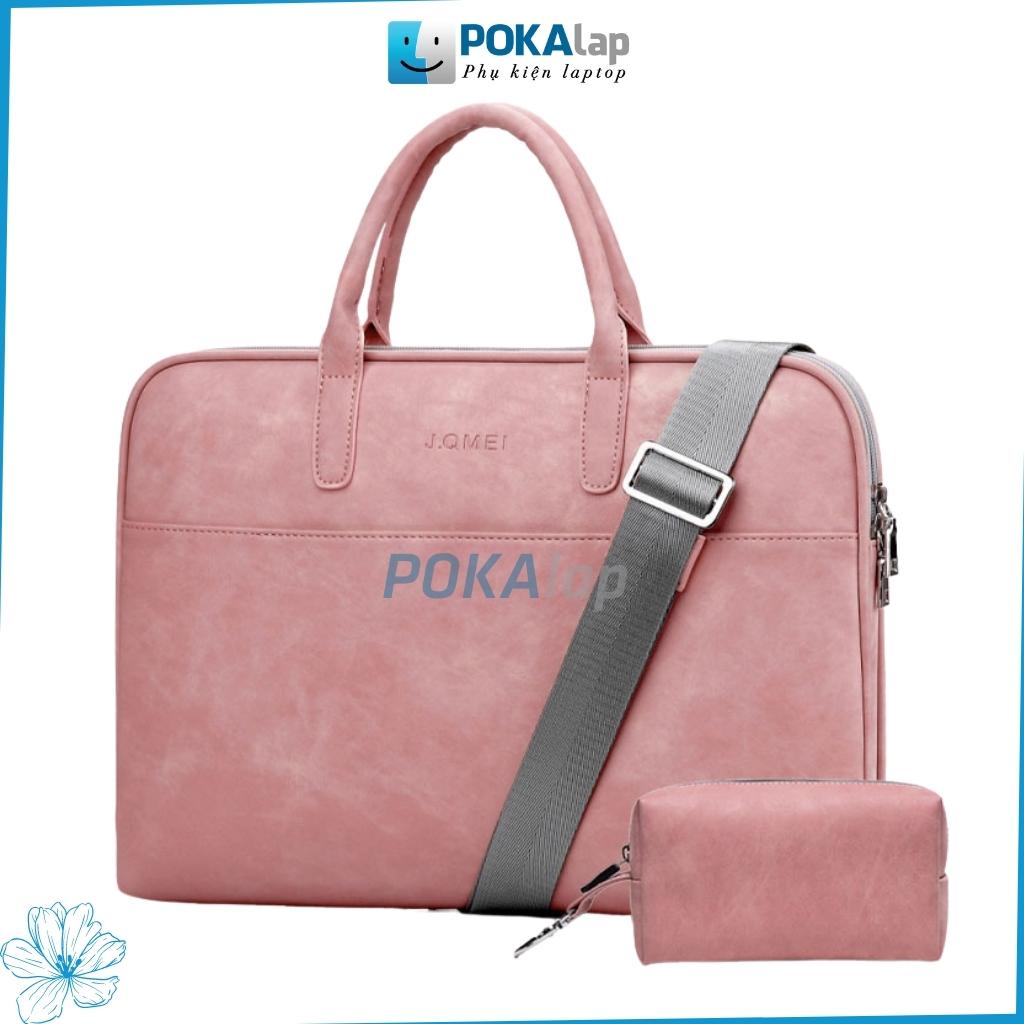 Túi chống sốc laptop, macbook JQmei POKA41 chất liệu da PU cao cấp, sang trọng, chống thấm nước 13/14/15 inch – POKALAP