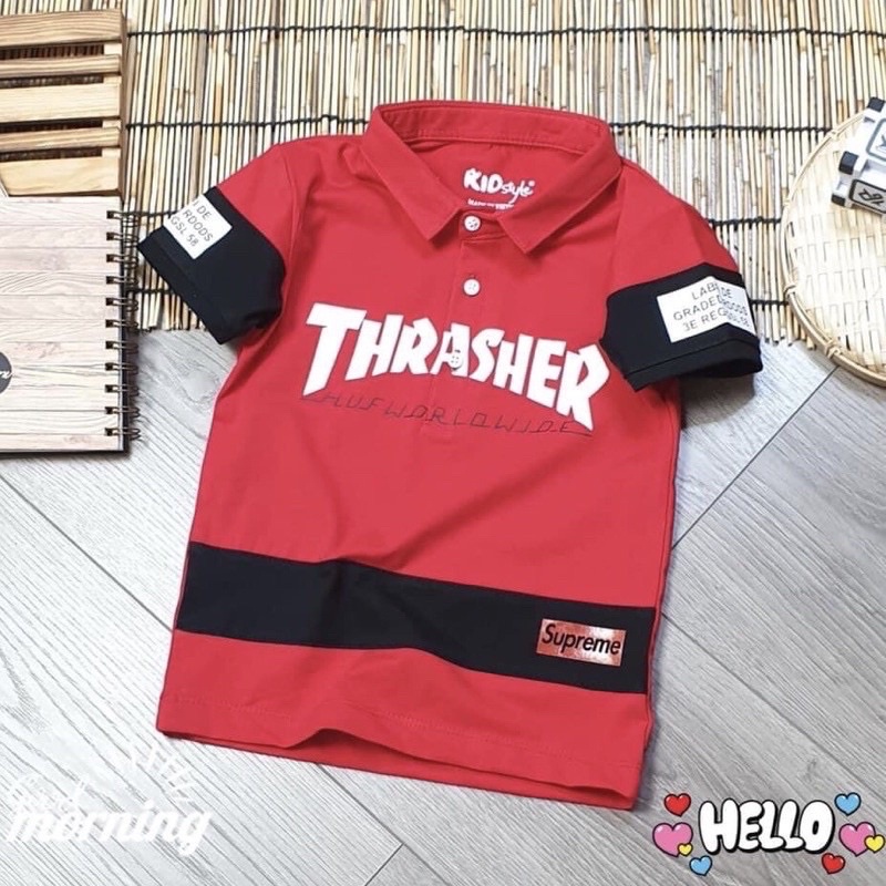 Áo thun có cổ cho bé trai