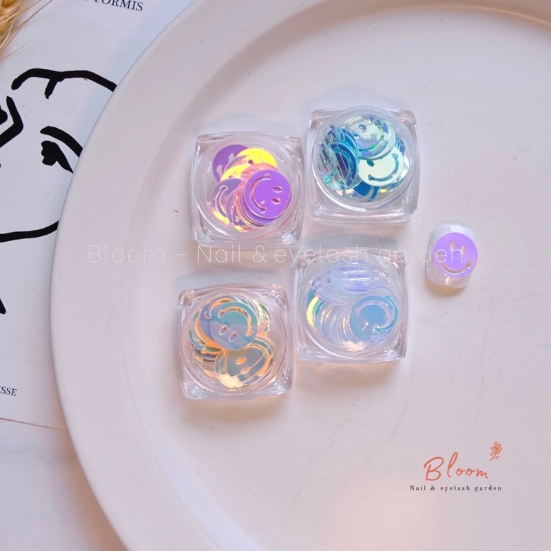 Set trang trí nail, trang trí móng tay set 4 hũ