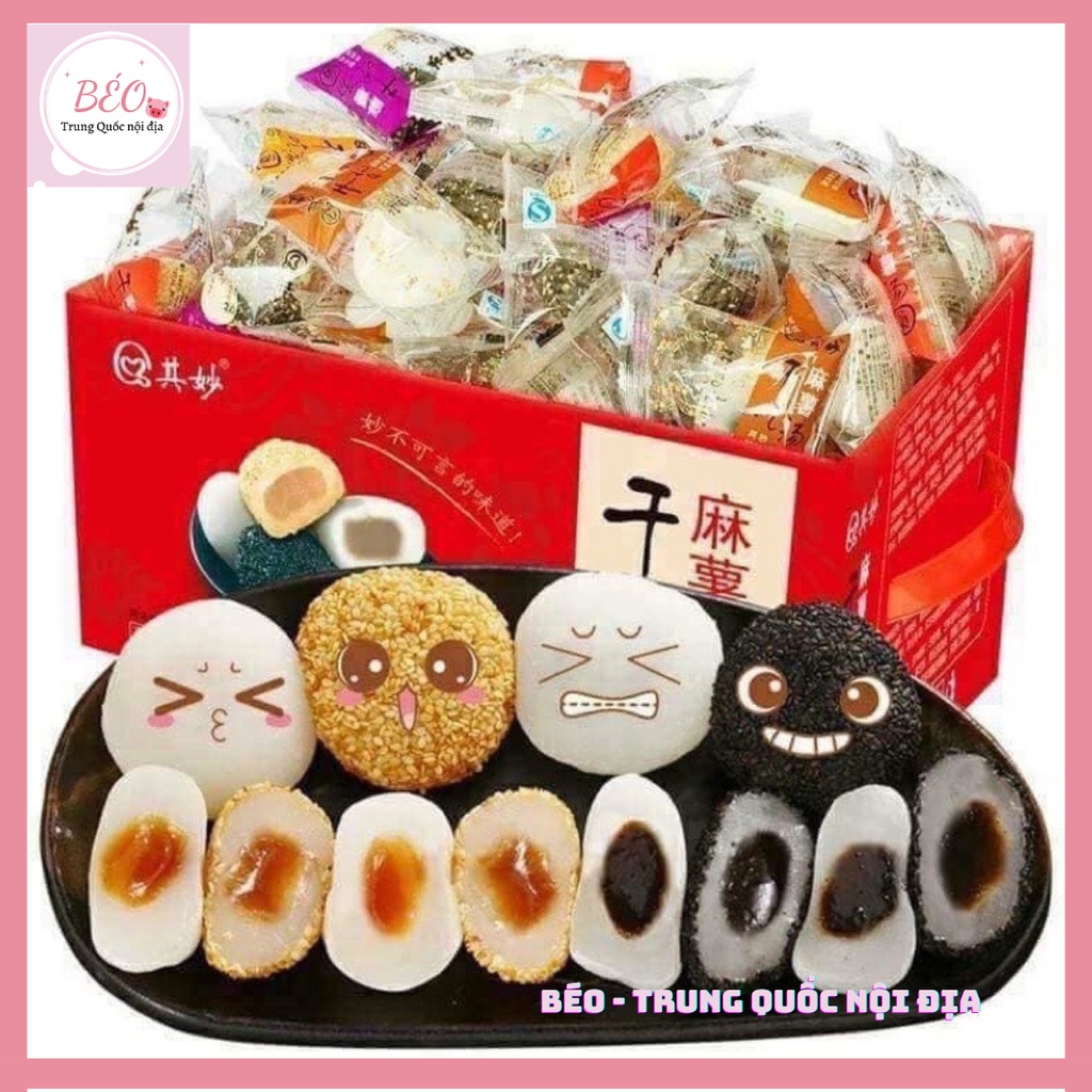 Bánh mochi tròn Đài Loan Hai cô gái Mix 4 vị siêu ngon