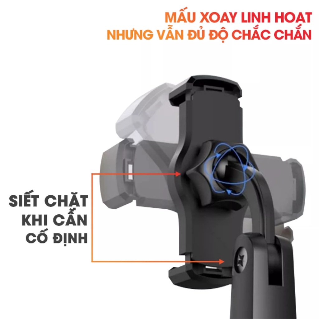 Giá đỡ điện thoại Microphone Stands, kẹp điện thoại xoay 360 độ, đế tròn để bàn tiện ích