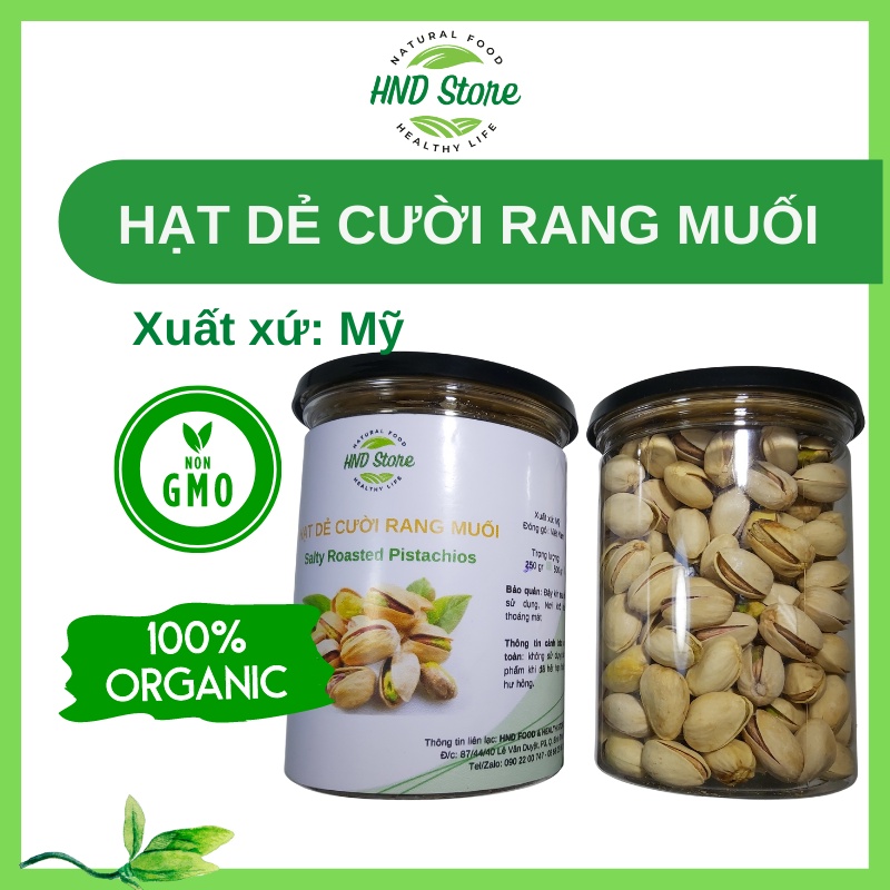 Hạt Dẻ Cười Rang Muối Mỹ, Hạt Dinh Dưỡng Không Tầy Trắng, Ăn Vặt, Làm Granola hoặc Ngũ Cốc 500gr - HND Food & Health