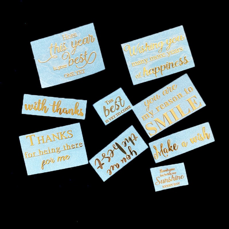 Miếng Dán Kim Loại In Chữ Làm Đồ Trang Sức Thủ Công DIY