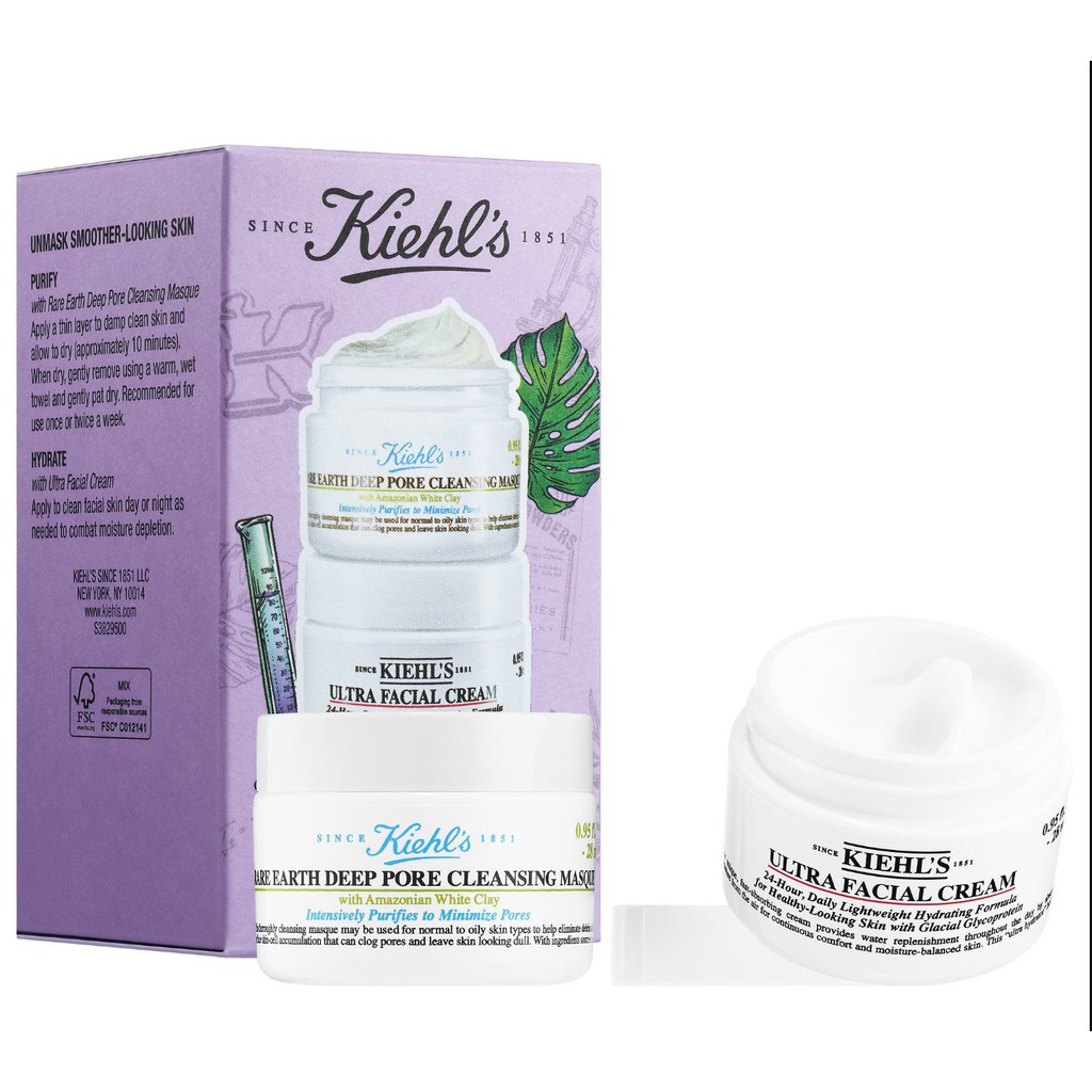 Set dưỡng da Kiehls Smooth Skin Essential