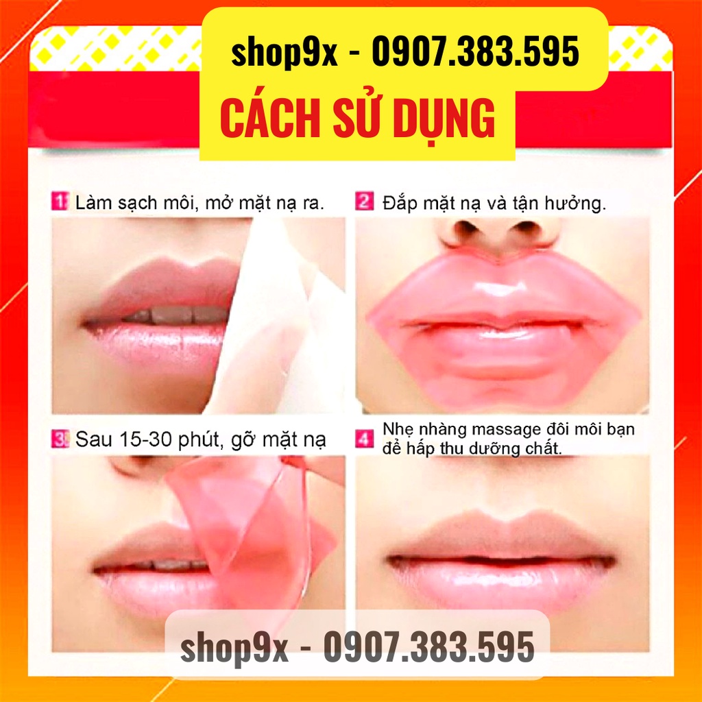 20 Miếng Mặt Nạ Dưỡng Môi Hiisees Chiết Xuất Hoa Hồng️ - Rose Moisturizing Lip Mask 50gr