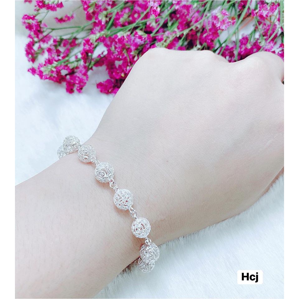 FREE SHIP LẮC TAY NỮ BẠC TA QUẢ CẦU CỰC CHẨT