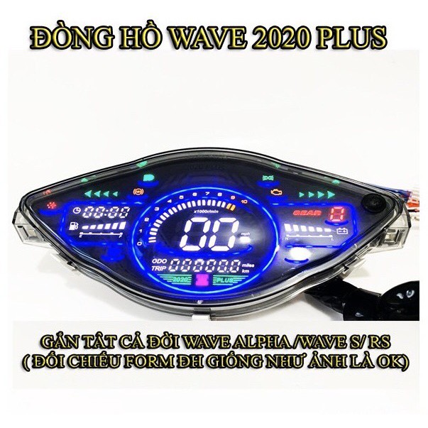 [CÓ VIDEO] Đồng hồ điện tử Wave plus 2020 lắp Wave a 50 100 110 cc và WAVE S RS RSX  100 cc - Đèn xe Việt