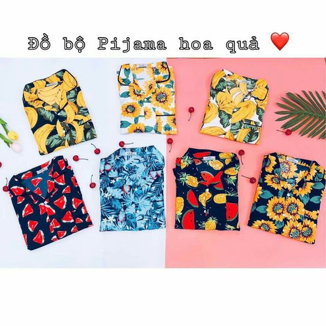Bộ Pijama hoa quả size M - L - XL ( 40-90kg )