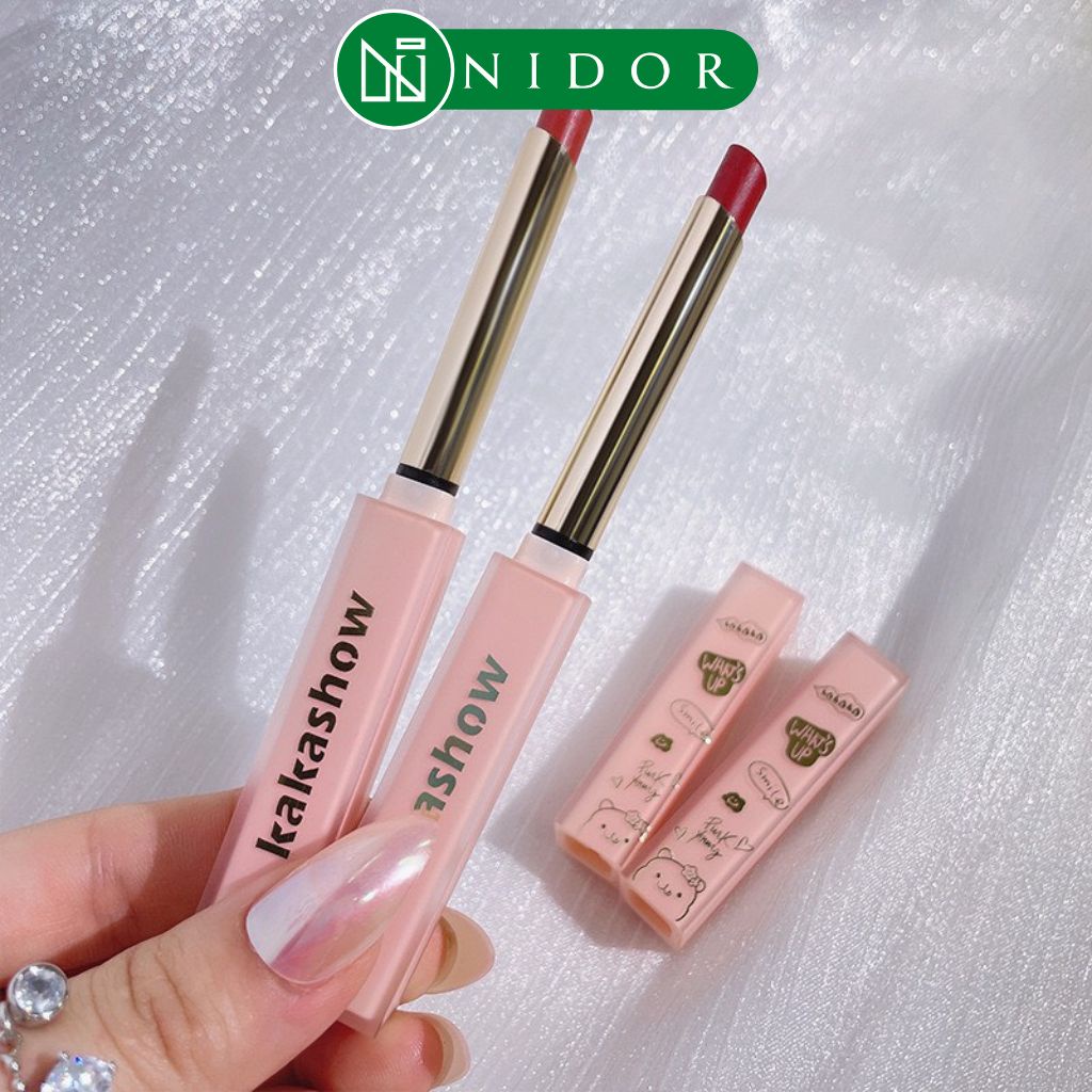 Son Thỏi Nhung Gấu Hồng KAKASHOW Pink Young